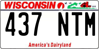 WI license plate 437NTM