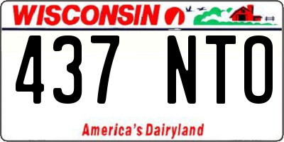 WI license plate 437NTO