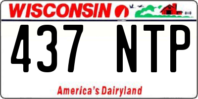 WI license plate 437NTP