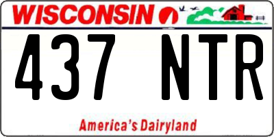 WI license plate 437NTR