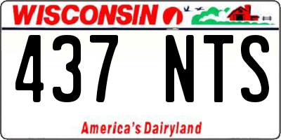 WI license plate 437NTS