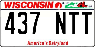 WI license plate 437NTT