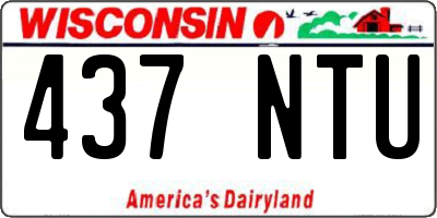 WI license plate 437NTU