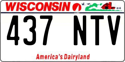 WI license plate 437NTV