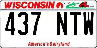 WI license plate 437NTW