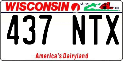 WI license plate 437NTX
