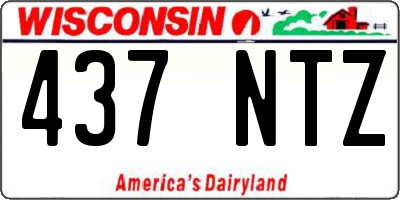 WI license plate 437NTZ