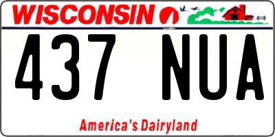 WI license plate 437NUA