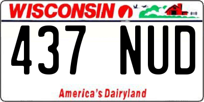WI license plate 437NUD