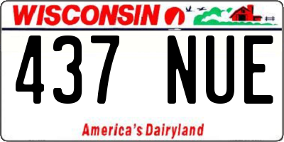 WI license plate 437NUE