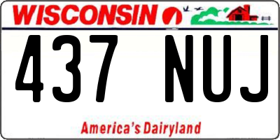 WI license plate 437NUJ