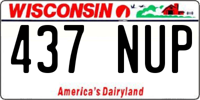 WI license plate 437NUP
