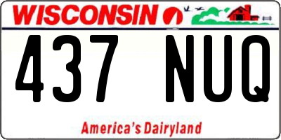 WI license plate 437NUQ