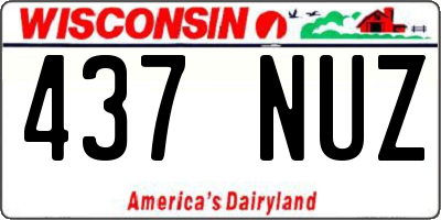 WI license plate 437NUZ