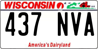 WI license plate 437NVA