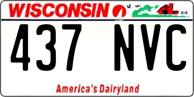 WI license plate 437NVC
