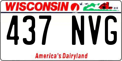 WI license plate 437NVG