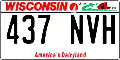 WI license plate 437NVH