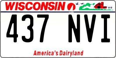 WI license plate 437NVI