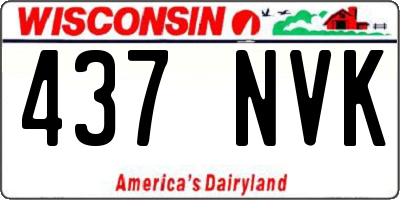 WI license plate 437NVK