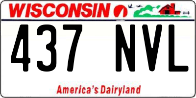 WI license plate 437NVL