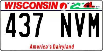 WI license plate 437NVM