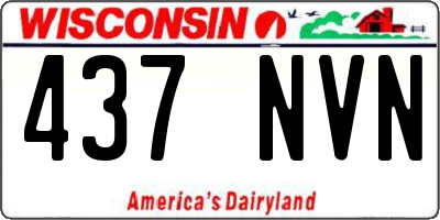 WI license plate 437NVN