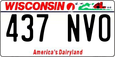 WI license plate 437NVO