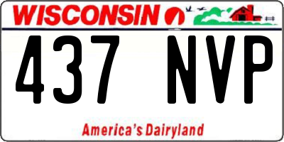 WI license plate 437NVP