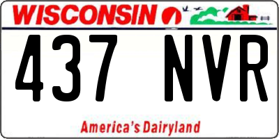 WI license plate 437NVR