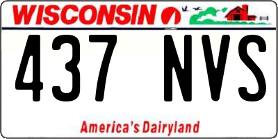 WI license plate 437NVS