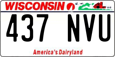 WI license plate 437NVU