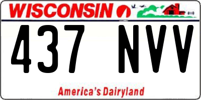 WI license plate 437NVV