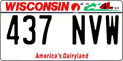 WI license plate 437NVW