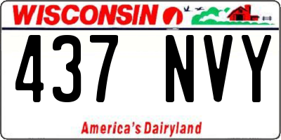 WI license plate 437NVY