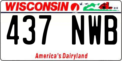 WI license plate 437NWB