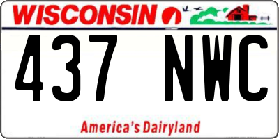 WI license plate 437NWC