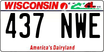 WI license plate 437NWE