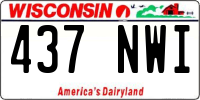 WI license plate 437NWI