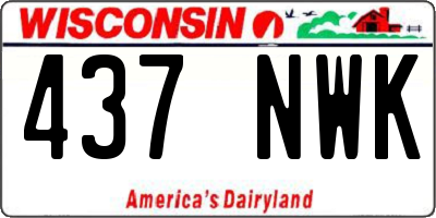 WI license plate 437NWK