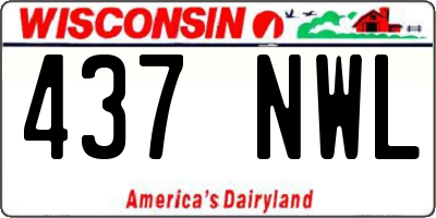 WI license plate 437NWL