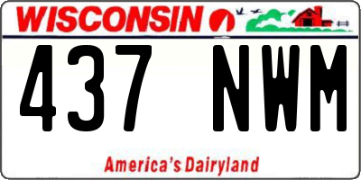 WI license plate 437NWM