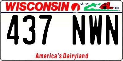 WI license plate 437NWN