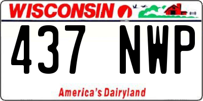 WI license plate 437NWP