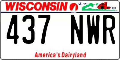 WI license plate 437NWR