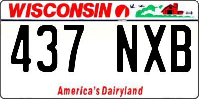 WI license plate 437NXB
