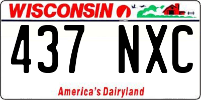 WI license plate 437NXC
