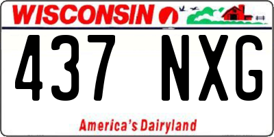 WI license plate 437NXG