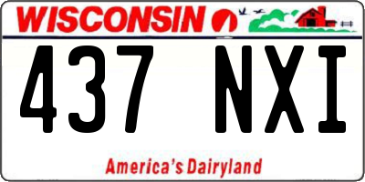 WI license plate 437NXI