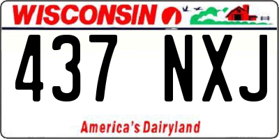 WI license plate 437NXJ